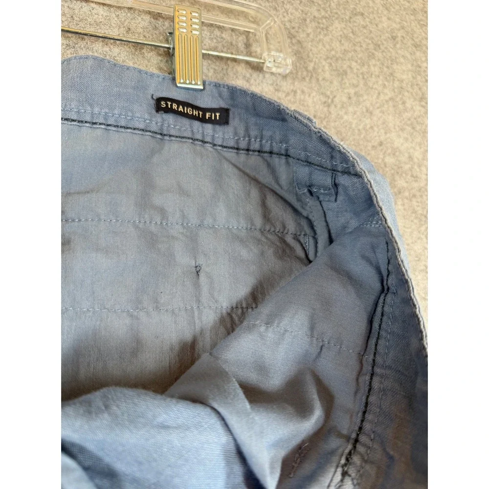 CANDA Linen Trousers Mens 38x30 Blue Excellent Straight Fit Lightweight